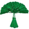 VAPKER 100 nappe di colore verde smeraldo da 13 cm, morbide e setose, fatte a mano, con fiocco di cordino da 2 pollici, per realizzare gioielli, progetti fai da te, segnalibri