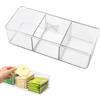 xyuayamz Scatola Porta Bustine Di Te, Portacialde Da Te con Coperchio, Scatole Porta Da Tè 3 Scomparti, Portatisane Organizer per Sacchetti Di Tè Caffè Zucchero, Plastica, Trasparente, 1 Pezzo
