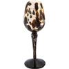 MurArt Set 2 Calici in Vetro di Murano Animalier Calici da Vino B12 Artigianali Fatto a Mano Design Maculato Ispirato al Leopardo Vetro Soffiato Trasparente Tavola Elegante Made in Italy