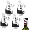 Esteopt 4 tappi per bottiglie con leva, chiusura sottovuoto, chiusura universale, tappo per champagne, tappo per champagne sigillato sottovuoto, tappo per bottiglie di vino, chiusura champagne in acciaio inox