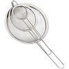 Relaxdays Colini da Cucina, Set da 3, ∅ 7, 12 e 18 cm, con Manici, Stacci Farina, Zucchero a Velo, Scolapasta, Argentato