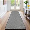 SHACOS Tappeto per corridoio, nero, 80 x 200 cm, resistente, per corridoi, con retro in gomma antiscivolo, per ingresso, lavabile, lungo e stretto, per corridoio e cucina