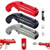 XWCHASA Apribottiglie Birra Cap Gun,3 pezzi Tappo Pistola Bottiglie Aperte,Cavatappi Pistola Adatto per Feste al Bar di Casa, Giochi per Feste all'Aperto, Regali di Natale (Grigio, Rosso e Nero)