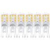 HUAMu Lampadina LED G9 3W, Equivalente 30W alogeno, Bianco caldo 2700K, 300LM, Angolo di Fascio di 360°, AC220-240V, Nessun Lampeggio, Non-Dimmerabile, 6 Pezzi