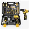 Sundpey Cassetta Attrezzi Completa 166 Pezzi con Trapano Avvitatore a Batteria 12V, Set Utensili Multiuso per Riparazioni Domestiche, con Custodia Portattrezzi per Casa, Giardino, Garage e Ufficio
