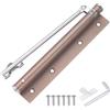 sourcing map Chiudiporta a molla da 195 mm, chiudiporta automatico in acciaio inox con velocità di chiusura regolabile per casa a chiusura automatica, 5 kg, bronzo rosso