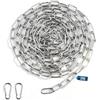 msymsyu Catena in metallo da 2 m, in acciaio inox, al metro, 2 mm, 1 catena in metallo, catena in acciaio inox, per cani, altalene, poltrona sospesa, catena girevole