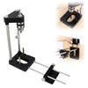 Yearninglife Supporto per trapano, guida regolabile per stencil di perforazione, strumento portatile di precisione per la lavorazione del legno, guida per foratura, set di strumenti di guida verticali (nero)