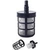 DBAILY Tubo di aspirazione, filtro pompa dell'acqua, filtro per pompa dell'acqua, inserto per filtro dell'acqua, pompa da giardino, in acciaio inox con filtro di crittografia a doppio strato, per