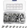 Yuhtech 80 pezzi 8 misure 3/4/5/6 Woodruff Key Assortimento Kit Mezza Luna Semicerchio Bond Key Mezza Luna Set di Chiavi di Fissaggio Puleggia Volano, Industria Meccanica