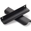 SYZOW 6 pezzi maniglie nascoste per mobili da cucina 128mm Maniglie Cucina Nere-Maniglie per Mobili in Alluminio Maniglie Cassetti Nere Nascosto Maniglie Armadio