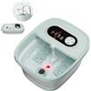 Snailax Pediluvio pieghevole con massaggio e riscaldamento, pediluvio con 14 livelli di riscaldamento, rulli shiatsu, bolle, luce rossa, timer, pedana elettrica 35 ℃-48 ℃, massaggiatore per piedi