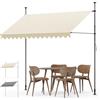 YEAUPE PRO Tenda da Sole a Bracci con Manovella | Protezione Balcone, Regolabile, Senza Forare, a Manovella | Tenda resistente per Esterno ai raggi UV e regolabile in Altezza | Crema (300 x 177 cm)