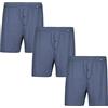 ADAMO James - Boxer da uomo, 100% cotone, 3 pezzi, in denim scuro, taglie forti, taglie forti: 8-20/XXL-8XL Blu XXL