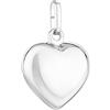 NKlaus catena pendente cuore ghiaccio opaco argento 925 rodiato 8x6mm donna amuleto piccolo 13481