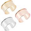 UNICRAFTALE 3 pz 3 colori Braccialetti Scanalati In Lega Polsino Braccialetto Aperto Braccialetti Larghi In Filo Regolabile Polsino Da Polso In Oro Braccialetto Avvolgente