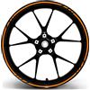 Finest Folia - Adesivi per cerchioni in design GP, 16 pezzi, set completo, adatto per cerchioni da 17", 16", 18", 19", per moto, auto e bicicletta
