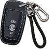 ontto Custodia protettiva in pelle sintetica per chiave auto a 2/3/4/5 tasti, per Bronco Ecosport S-Max Mondeo MK5 Ranger T9 Explorer Kuga - B nero
