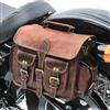american blue Borsa da sella per moto Powersports, accessori per bici da corsa, 13 pollici, in pelle, marrone, scooter, portapacchi, sella, sella, portapacchi, borsa per attrezzi