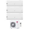 LG LIBERO SMART Climatizzatore a parete trial split inverter Wi-Fi bianco - unità esterna R32 8.8 kW unità interne 9000+9000+12000 BTU