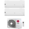 LG LIBERO SMART Climatizzatore a parete dual split inverter Wi-Fi bianco - unità esterna R32 4.7 kW unità interne 12000+12000 BTU