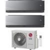 LG ARTCOOL Mirror AI Climatizzatore a parete dual split inverter Wi-Fi mirror - unità esterna R32 6.2 kW unità interne 12000+18000 BTU