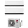LG DUALCOOL Deluxe AI Climatizzatore a parete dual split inverter Wi-Fi bianco - unità esterna R32 6.2 kW unità interne 9000+18000 BTU