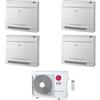 LG CONSOLE R32 Climatizzatore console da pavimento quadri split inverter bianco - unità esterna 7 kW unità interne 9000+9000+9000+9000 BTU