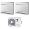 LG CONSOLE R32 Climatizzatore console da pavimento dual split inverter bianco - unità esterna 7 kW unità interne 18000+18000 BTU
