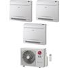 LG CONSOLE R32 Climatizzatore console da pavimento trial split inverter bianco - unità esterna 6.2 kW unità interne 9000+9000+9000 BTU