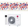 LG ARTCOOL Gallery Photo R32 Climatizzatore a parete trial split inverter Wi-Fi - unità esterna 8.8 kW unità interne 9000+12000+12000 BTU