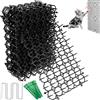 Qurxuanwe 12 Pcs Tappetino Repellente Gatti 20×15cm con Punte & 8 Chiodi a Forma di U, Rete Picchi Anti Gatto in Plastica, Dissuasori per Animali Esterni, Dissuasore Gatta per Prato, Giardino, Interno, Esterno