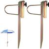 Tulov Supporto per ombrellone da prato, 2 pezzi, lunghezza 42 cm, con maniglia, per ombrelli, bandiere, stendibiancheria ecc
