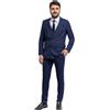 Abito Uomo Doppiopetto Gessato Casual Completo Giacca Pantaloni Cerimonia VEQUE
