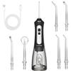 BarberBoss Idropulsore dentale senza fili, 5 modalità di pulizia, 6 ugelli a getto, display a LED, irrigatore orale ricaricabile, impermeabile IPX7, idropulsore