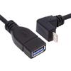 NFHK Cavo di alimentazione dati OTG da USB-C USB 3.1 tipo C maschio a USB 3.0-A femmina, 10 Gbps, angolato verso il basso, NF-UC-200-UP