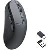 Keychron M3-A71 Mouse Wireless 1K con Sensore PixArt 3311 - Connessione 2.4GHz/Bluetooth/USB, Ergonomico, DPI 12000, Batteria 95h, Compatibile Windows/Mac/Linux - Nero