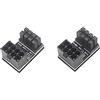 VOANZO 2PCS 8 Pin a 8 Pin 180 Gradi Angolo Adattatore per Desktop Scheda Grafica GPU Cavo di Alimentazione Adattatori di Collegamento