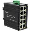 Hereta Commutatore industriale indurito 10/100/1000BASE-T RJ45 di Gigabit di Ethernet del compatto 10-Port con la funzione auto-MDI/MDI-X 10/100Mbps Half/Full Duplex e 1000Mbps Full Duplex 12~48VDC Ingresso