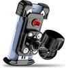 FINIX Porta Telefono Antivibrazione per Moto e Bicicletta-Mtb. Supporto Porta Cellulare Rinforzato in Alluminio, Ultra Stabile, Impermeabile e Ruotabile 360°. Universale per tutti gli Smartphone