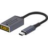 Hsupez Apertura quadrata 11 x 4,5 mm a USB C, cavo di ricarica Slim Tip su adattatore tipo C, PD 100 W, lunghezza 14,5 cm, convertitore Slim Square Yellow Tip a USB C, per computer portatili, telefoni