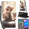 PHINIENLAND Cover per Huawei P20 Lite PU Pelle Custodia Flip Gatto