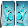 Haninsuze Cover per Samsung Galaxy A10, Portafoglio PU Pelle, farfalla | Interno TPU Antiurto, Anti-Graffio, Fessura per Schede, Supporto Stand, Design Libro, Flip
