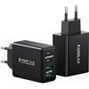 LumFocus Caricatore USB C Alimentatore, 2-Pack 40W 4-Porto Presa USBC Multiplo Tipo C Caricabatterie Spinotto Carica Spina Rapido USB Caricatore per iPhone 16 15 14 13 12 11 Pro Plus Max XS XR,iPad,Samsung