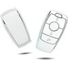 OFFCURVE Porta Chiavi Guscio Chiave Smart, Copri Chiave Cover Chiave TPU Custodia Protettiva Chiave Auto 3 Tasti per Mercedes Benz Class A B C E G S CLA CLE CLS GLA GLC GLE GLK Up