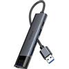 MOGOOD Hub USB 3.0, Estensore USB 5Gbps con Cavo di Estensione 10CM, Splitter con 4 USB A 3.0 Porte, Adattatore Porta USB Multi Adatto per Laptop, PC, Hard Disk, Tastiere, ecc.