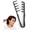 Nymora Pettine con Texture per Capelli Ricci - 1 Pettine Volumizzante Nero, Extra Largo per Demagliare e Styling del Volume alle Radici, Big Hair Tools per Donne in Quotidiano e Salotto