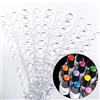 Comioke Display Unghie Finte, Display a Colori per Unghie, 120 Pezzi Unghie Finte per Espositore, Campioni per Unghie, Nail Art Display Grafico, Suggerimenti per Display per Nail Art, con Adesivo Autoadesivo