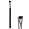 Nanshy Pennello piatto definitore - Pennello piatto per eyeliner - Pennello piatto per ombretto - Top sottile quadrato - Tinta per sopracciglia - Correttore per sopracciglia, manico in legno nero
