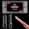 EBANKU 150PCS 3D Reverse French Dual Form, Magic Caps Zone French Nail Dual Form Kit Per Estensione Rapida Delle Unghie Casa o Salone(Quadrato)
